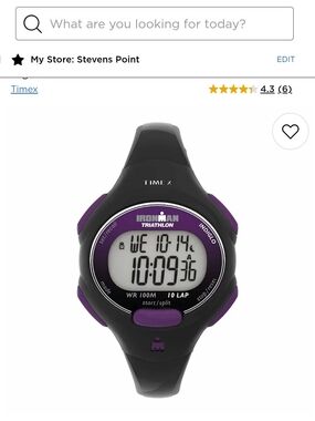 Timex Ironman Triathlon Men's Digital Sports Watch - Black and Purple
